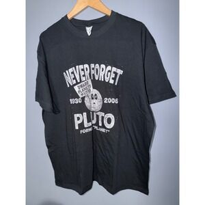 Caribbean Seal Never Forget Pluto Dwarf Planet Matter Graphic T-Shirt Black XL